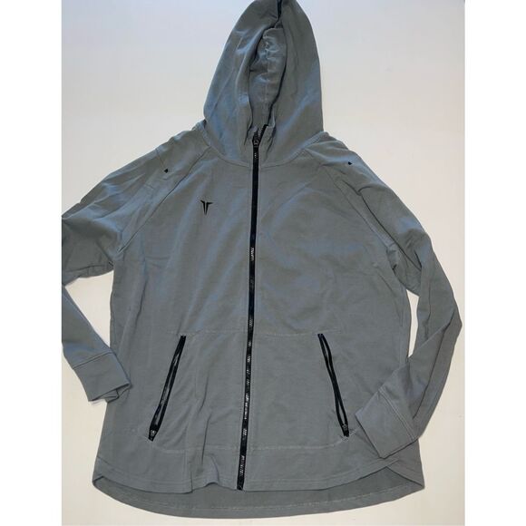 Titin‎ Force Jacket Mens XLarge Gray Training Workout Hooded Active A53 - Picture 1 of 5
